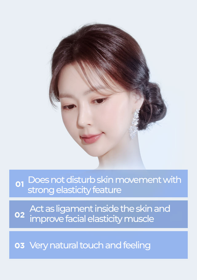 DA Elasticum Lifting Even the detailed facial expressions is natural