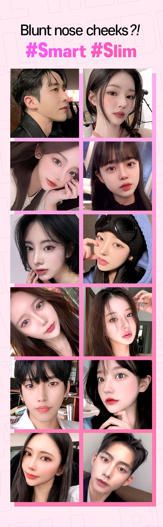 Blunt nose cheeks?! #Smart #Slim