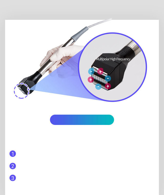 43 degree Celsius multipolar energy that stimulate dermis layer Accelerate Elastin regeneration for tight and bouncy jelly-liked skin！