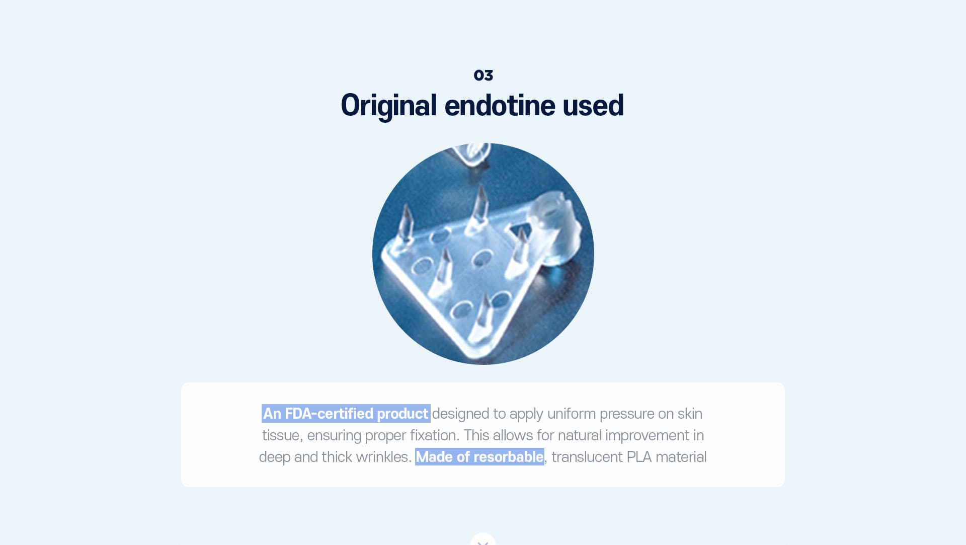 DA Endoscopic Forehead Lift specialty - 03.Original endotine used