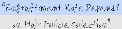 Engraftment Rate Depends on Hair Follicle Collection