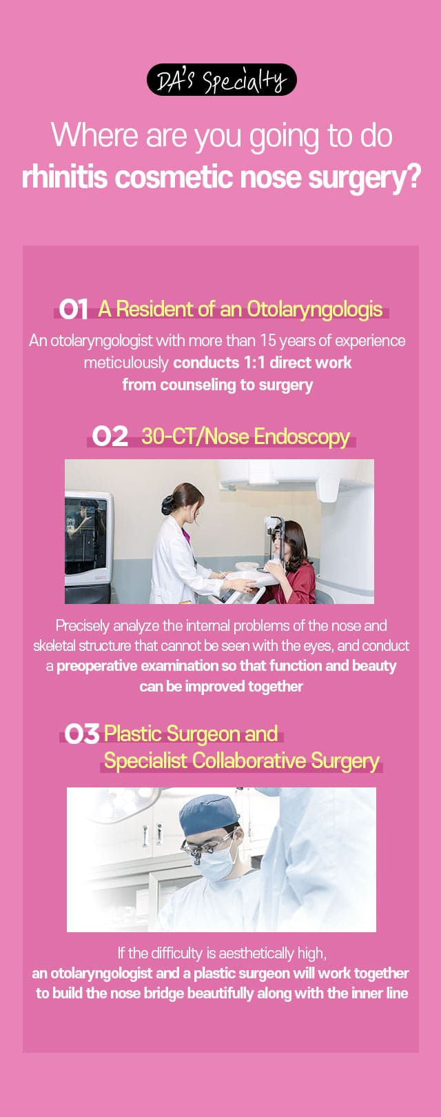 Where are you going to do rhinitis cosmetic nose surgery?